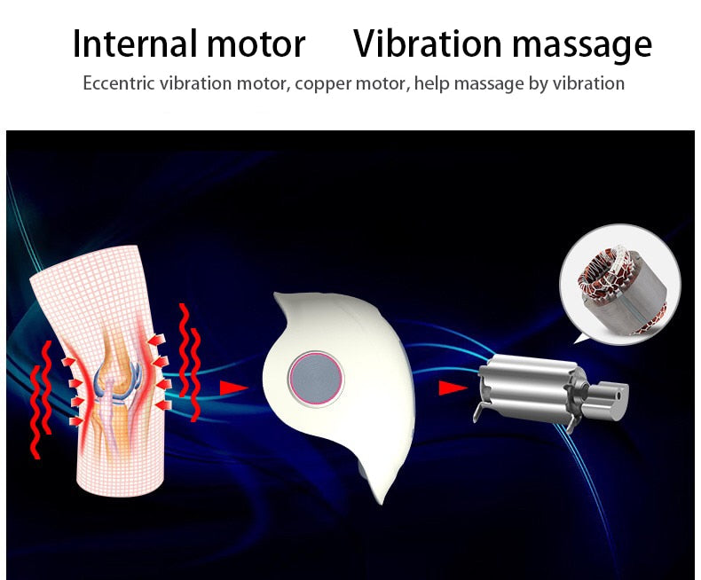Masseur électrique de genou à infrarouge, chauffe-Joint de physiothérapie, genouillère, Massage par Vibration, soulagement de la douleur, avec chaleur intelligente, chaud, relaxation du genou, masseur électrique, soulagement de la douleur