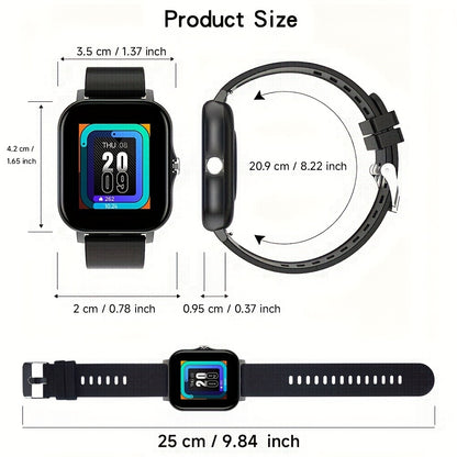NEW Smart Watch 3.66cmInch Wireless Calling/Receiving Multiple Sports Modes Sedentary Reminder Weather Forecast Message Notification Borderlessslim Design Multi-SportMode For Android & For IPhones For Men&Women AS A Gift