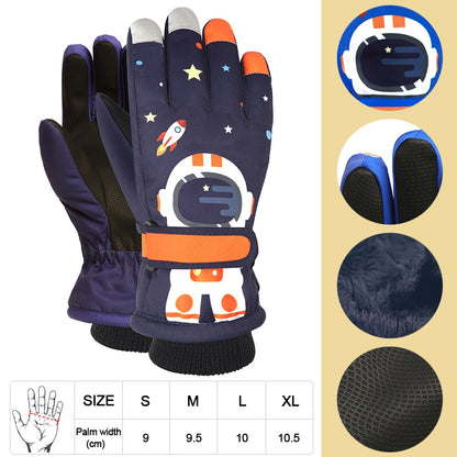 GOBYGO Men Women Children Ski Gloves Waterproof Warm Cycling Hockey Gloves Winter Sports Skiing Snowboard Gloves