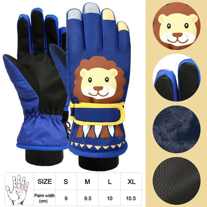 GOBYGO Men Women Children Ski Gloves Waterproof Warm Cycling Hockey Gloves Winter Sports Skiing Snowboard Gloves