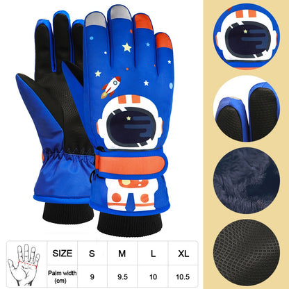 GOBYGO Men Women Children Ski Gloves Waterproof Warm Cycling Hockey Gloves Winter Sports Skiing Snowboard Gloves
