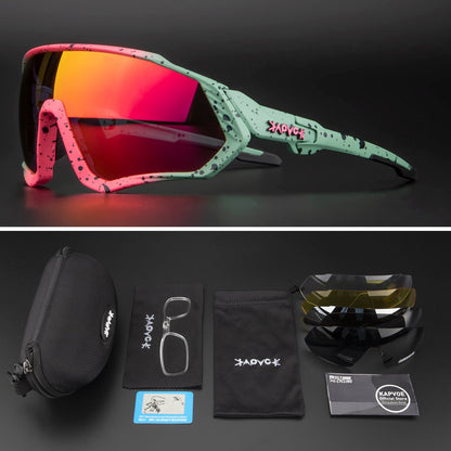Kapvoe Cycling Glasses Man Polarized MTB Mountain Bicycle Sunglasses Woman Cycling Goggles Outdoor Photochromic Sports Eyewear